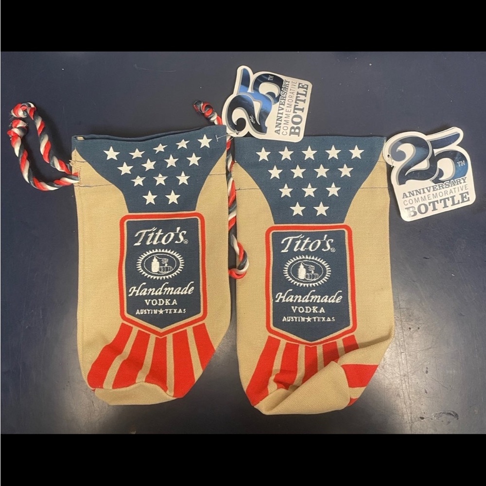 Tito’s 25th Anniversary Bottle Bag - lot of 2